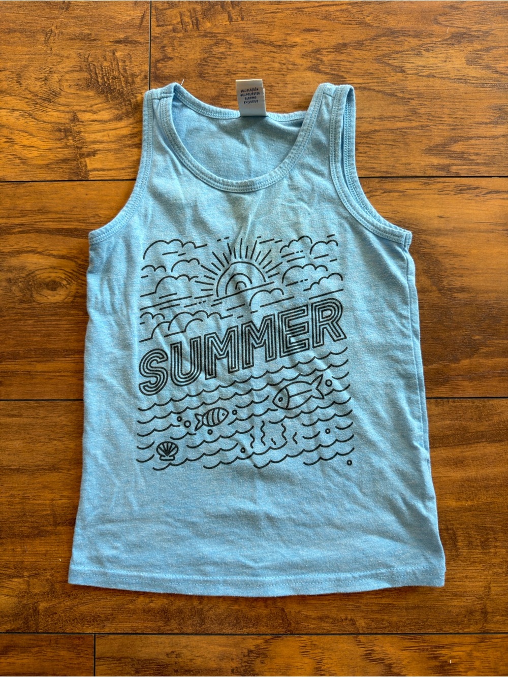 Kavio Light Blue Tank Top with 'SUMMER' Graphic
